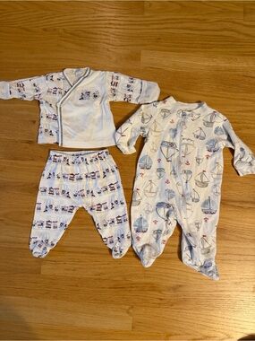 Kissy Kissy Newborn Baby Two Pc Pima Cotton Set, 0-3 mo